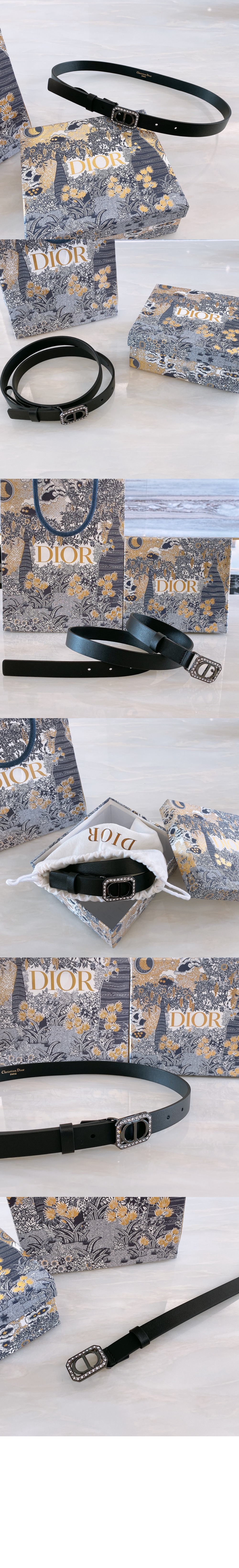 디올 몽테뉴 크리스탈 벨트 B0297