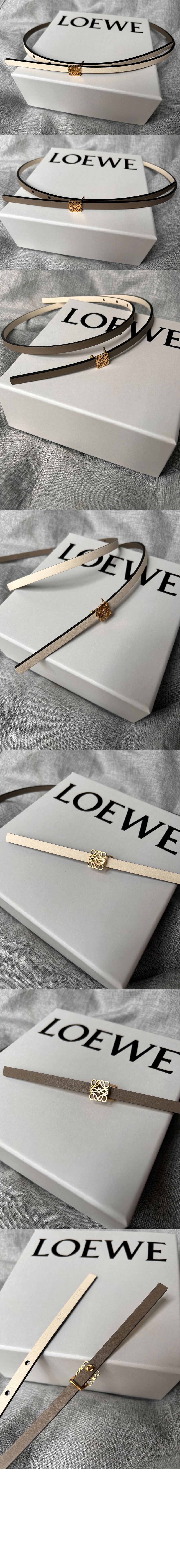 로에베 매끄러운 송아지 가죽 벨트