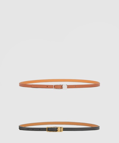 로에베 매끄러운 송아지 가죽 벨트