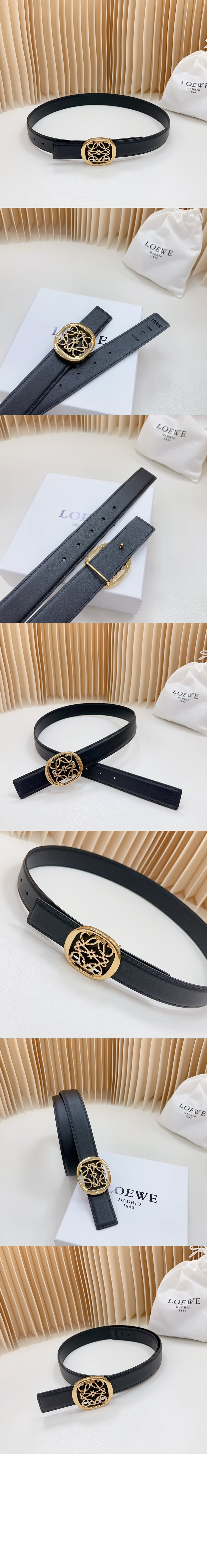 로에베 리버서블 애너그램 일립스 벨트