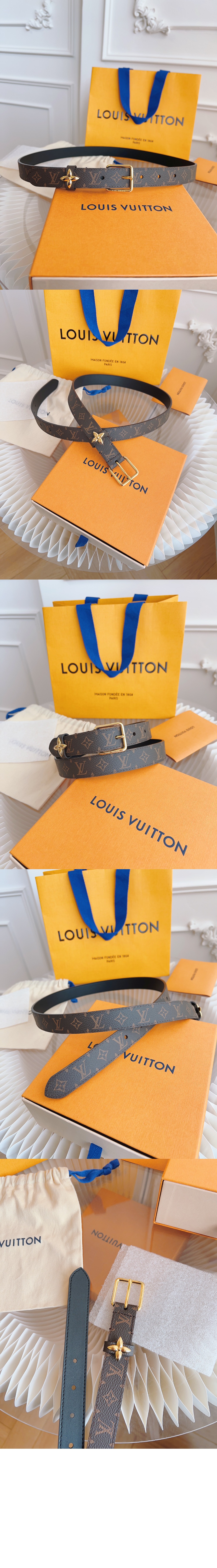 루이비통 LV 플라워그램 벨트 M8376W