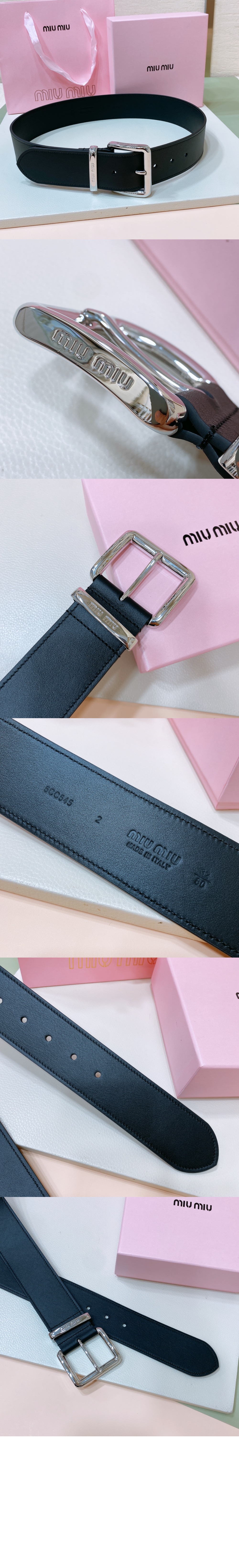미우미우 가죽 벨트 5CC589