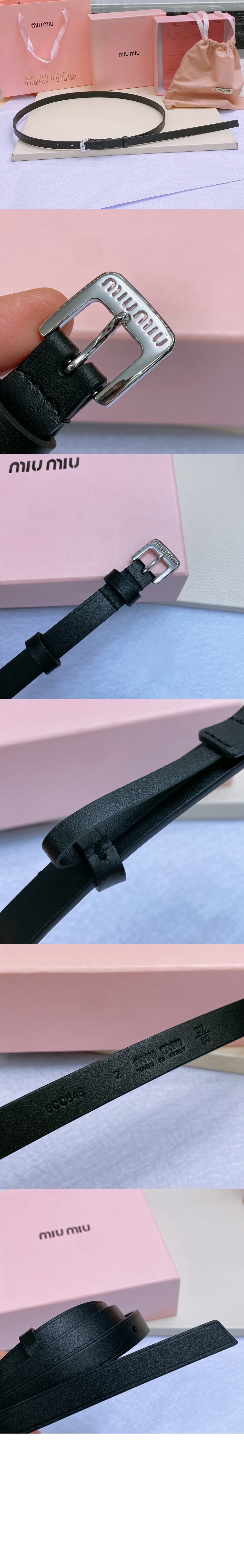 미우미우 가죽 벨트 5CC553
