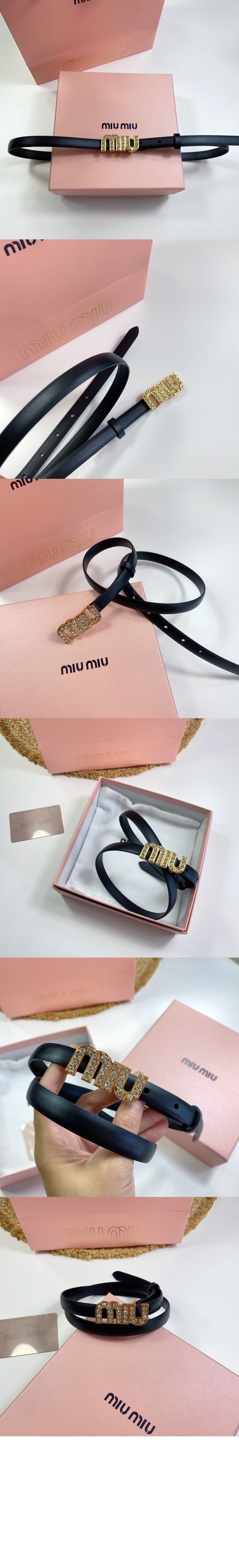 미우미우 가죽 벨트 5CC404