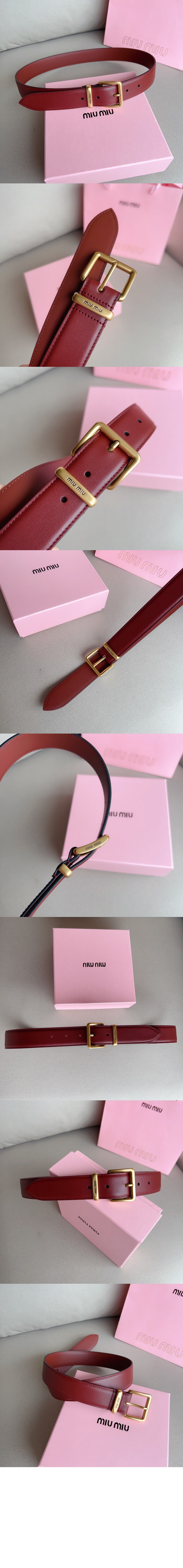 미우미우 가죽 벨트 5CC536