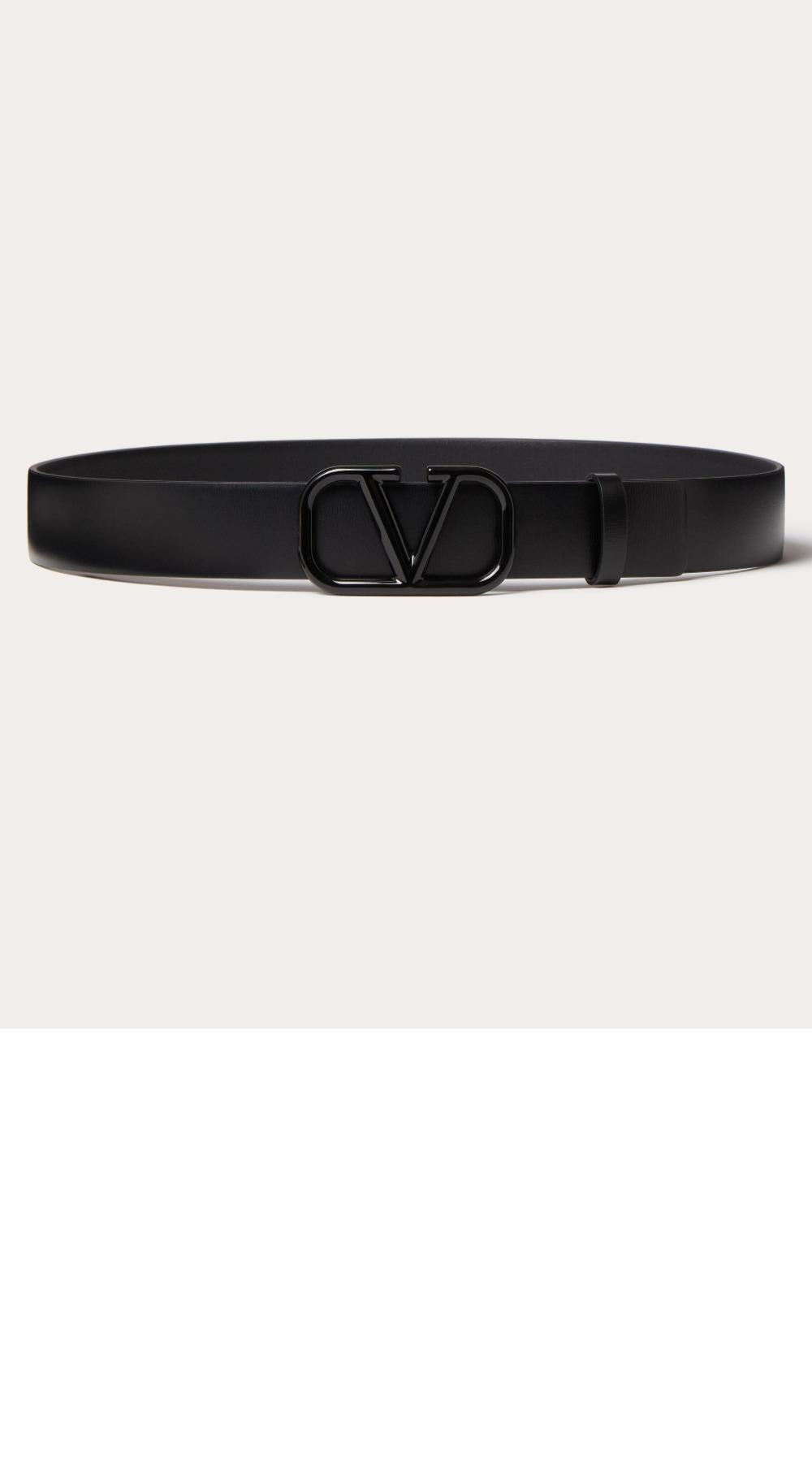 발렌티노 브이로고 시그니처 유광 송아지 가죽 벨트