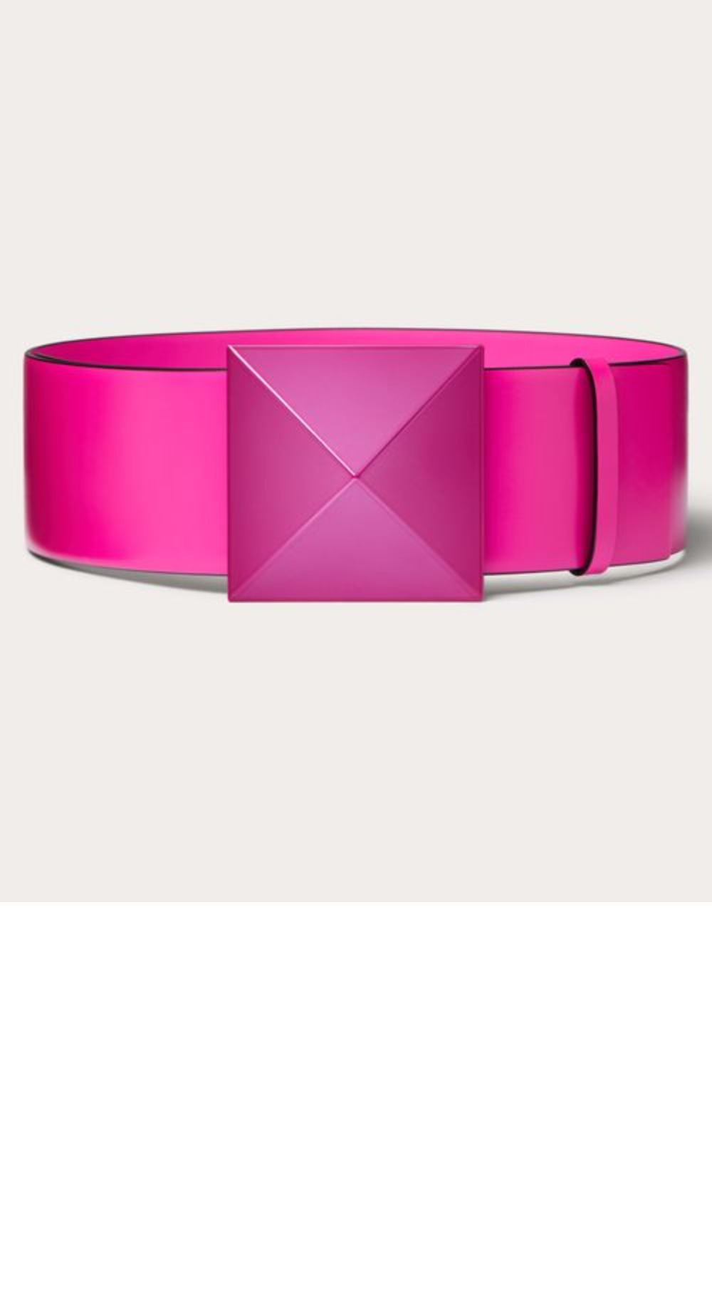 발렌티노 로만 스터드 와이드 가죽 벨트