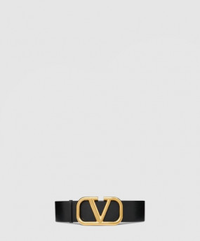 발렌티노 유광 송아지 가죽 브이로고 시그니처 리버시블 벨트