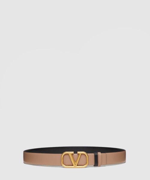 발렌티노 양면 광택 송아지 가죽 벨트