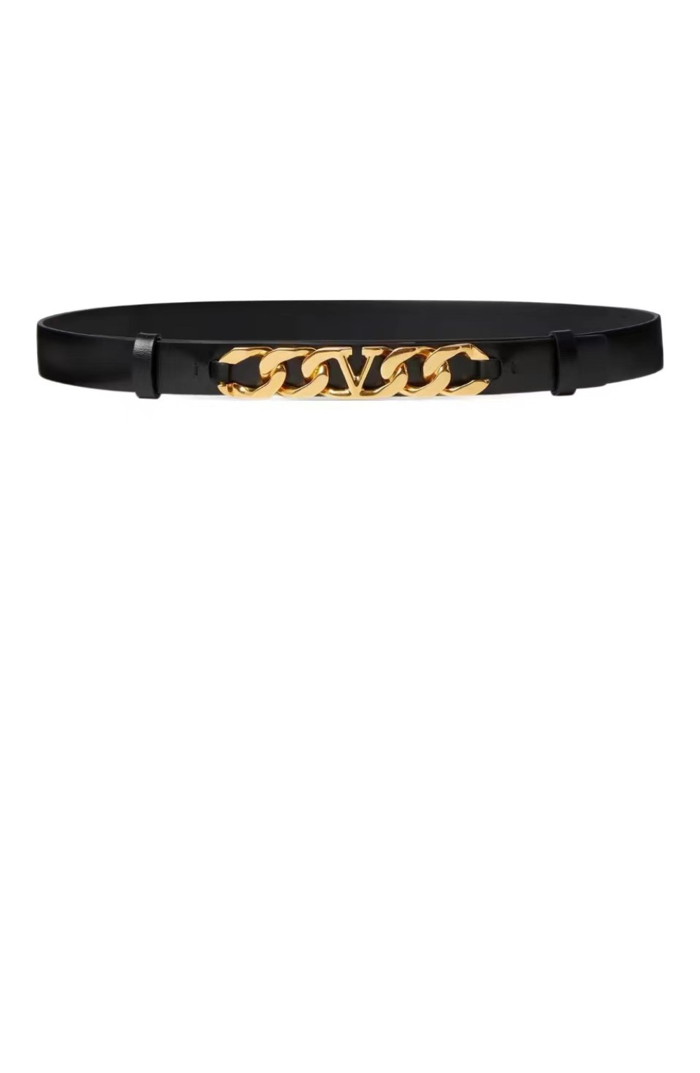 발렌티노 브이로그 체인 송아지 가죽 벨트