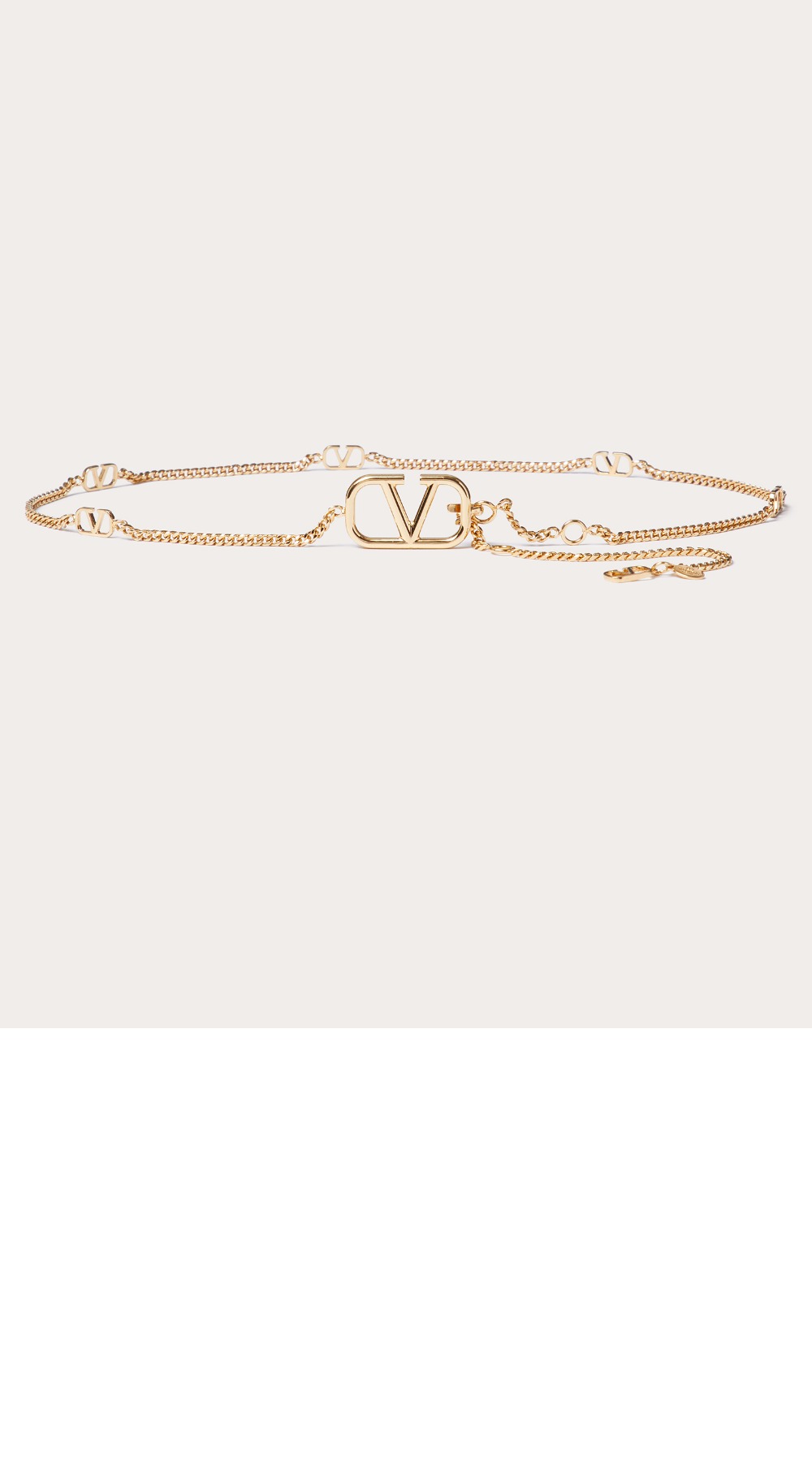 발렌티노 브이로그 로고 체인 벨트