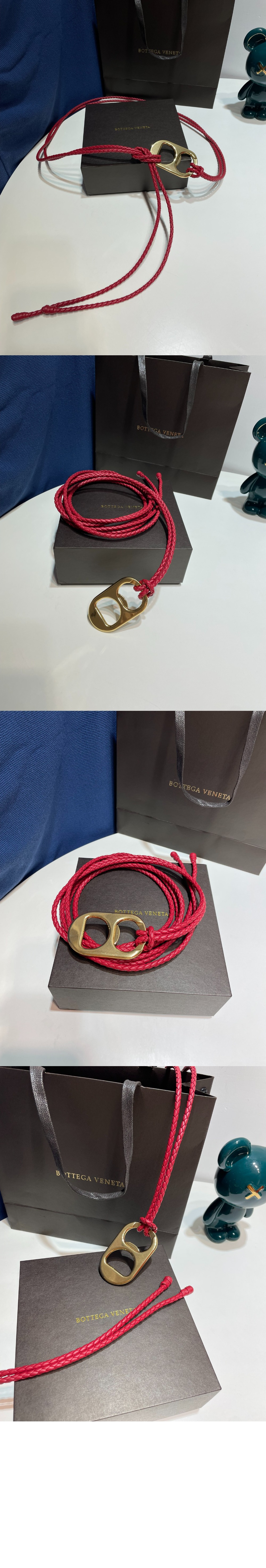 보테가베네타 레더 벨트 735331