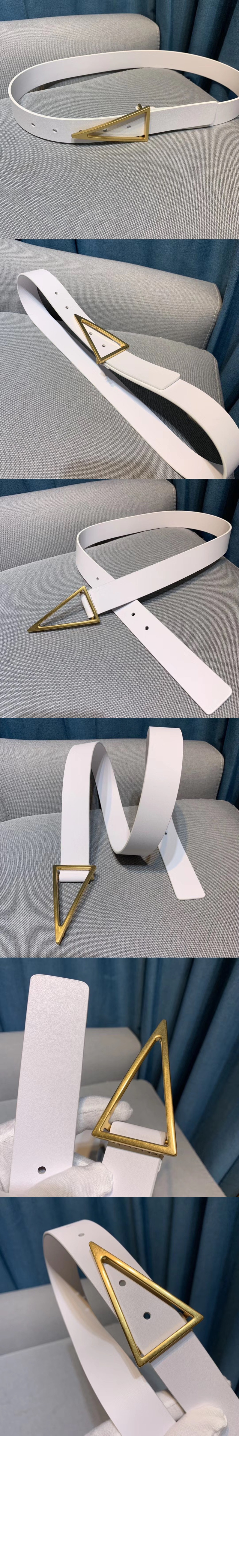 보테가베네타 양면 송아지 가죽 벨트 619802