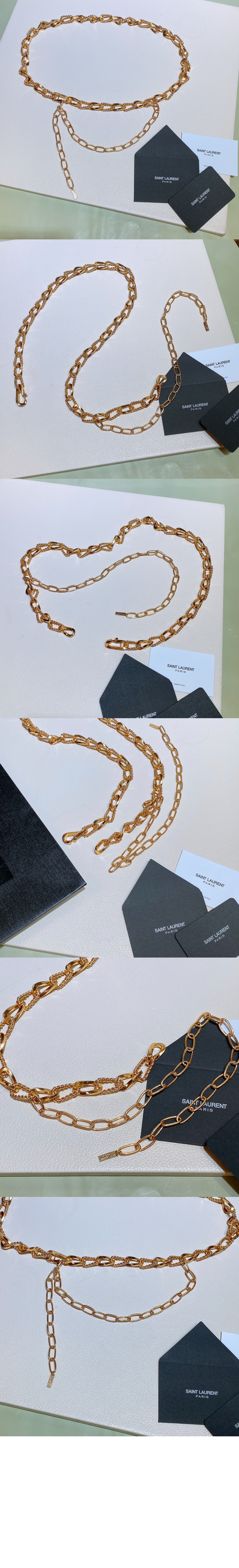 생로랑 메탈 이중 체인 벨트 660507