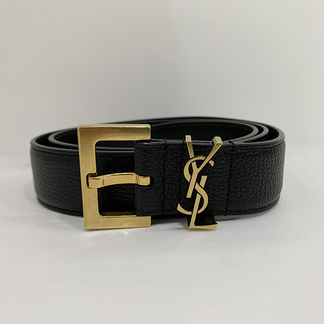 생로랑 CASSANDRE 슬림 벨트 BLACK 2CM