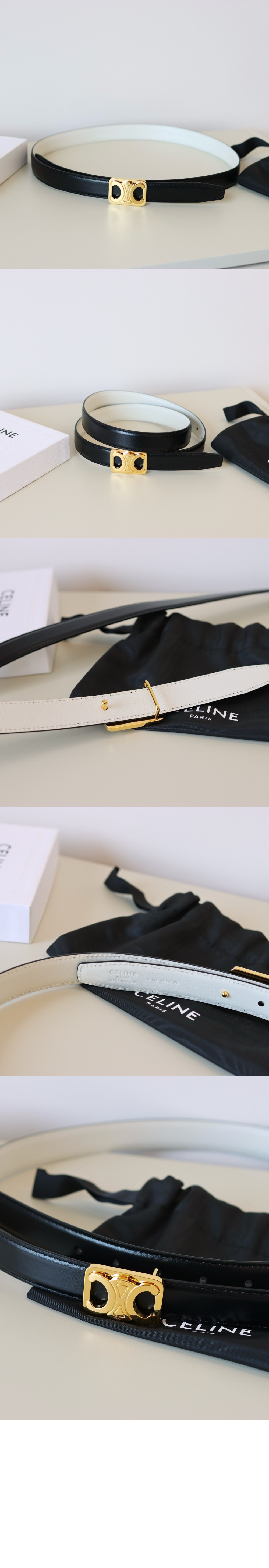 셀린느 미디엄 리버서블 프레임 트리옹프 벨트 45BIZ3