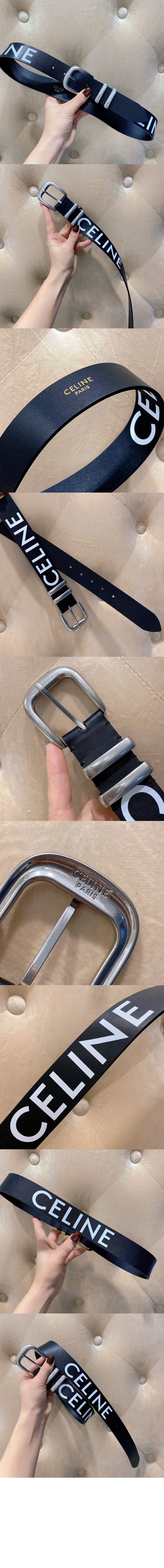 셀린느 웨스턴 셀린느 엠보 베지터블 소가죽 벨트 45B893