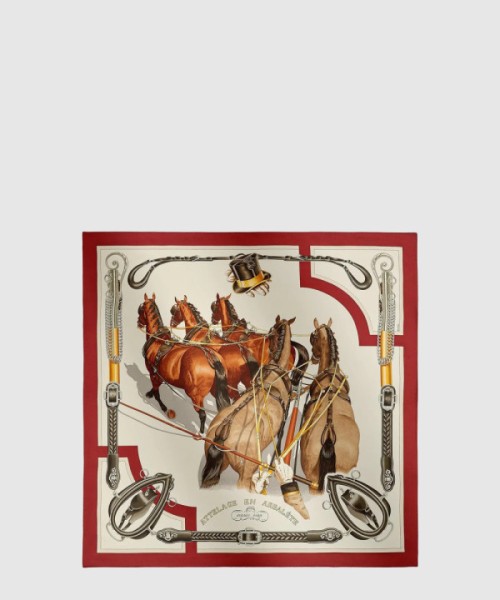 에르메스 Attelage en Arbalete 포에버 스카프 90