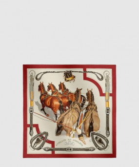 에르메스 Attelage en Arbalete 포에버 스카프 90