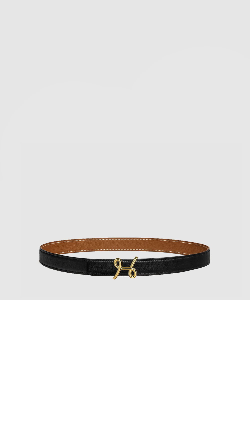 에르메스 H 커시브 리버서블 벨트