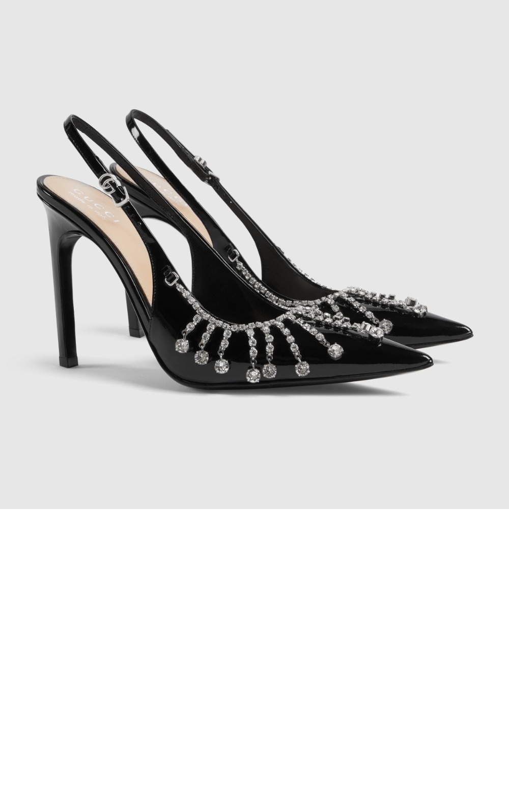 구찌 크리스털 체인 펌프스 805306