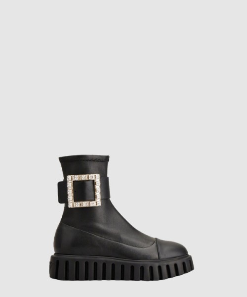 로저비비에 버클 블록 힐 부츠 6463