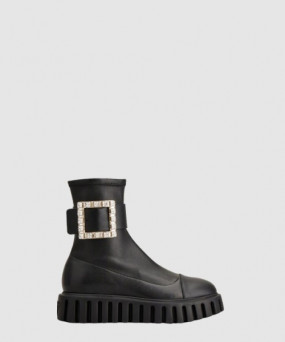 로저비비에 버클 블록 힐 부츠 6463