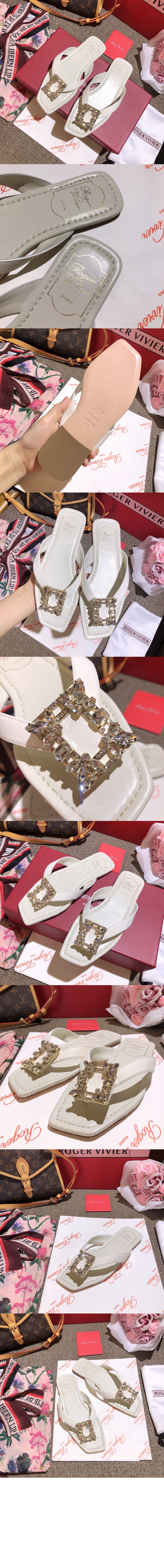 로저비비에 미니 브로치 통 샌들 5042