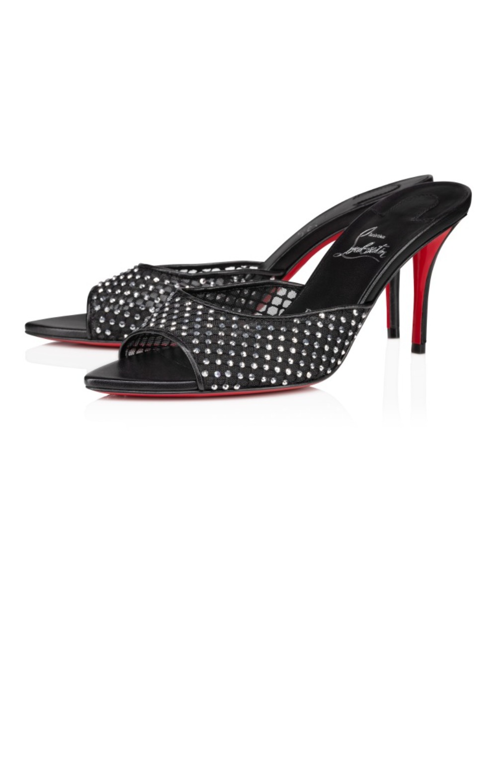 루부탱 Apostropha Mule Mesh Strass 3240795