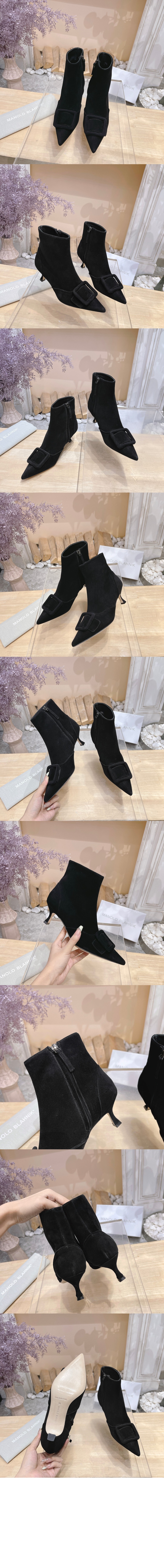 마놀로블라닉 베일로 스웨이드 앵클부츠