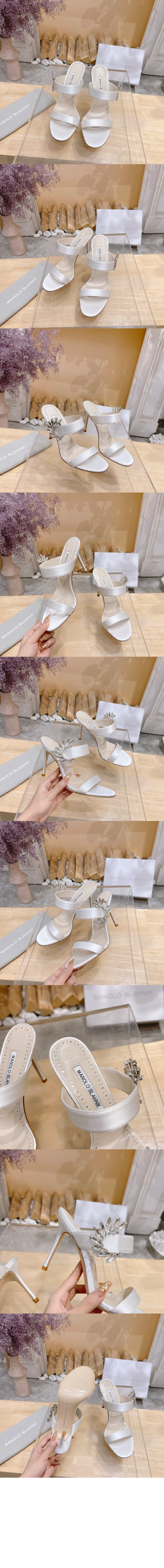 마놀로블라닉 힐 옆 버클 샌들