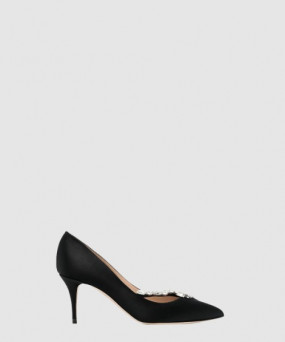 마놀로블라닉 나디라 새틴 쥬얼 펌프스