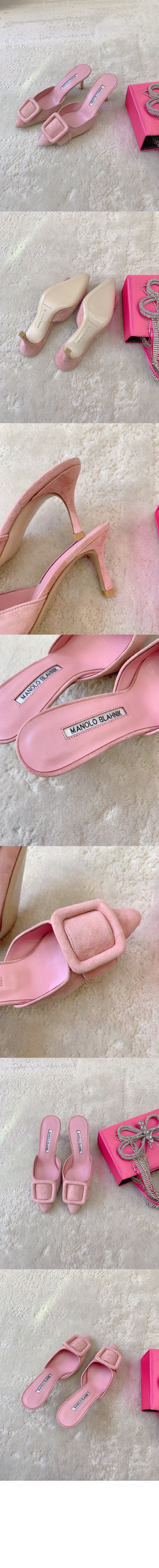 마놀로블라닉 메이세일 스웨이드 키튼 뮬