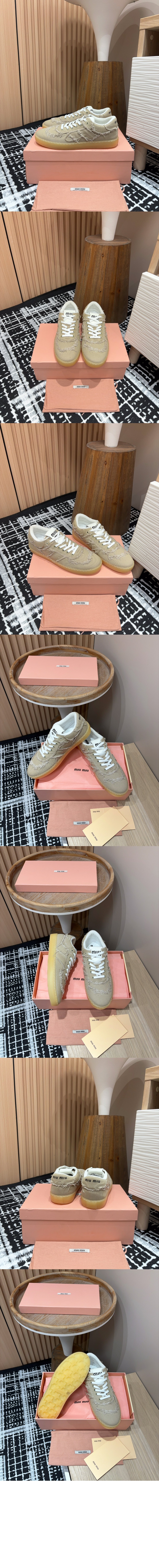 미우미우 데님 스니커즈 5E325E