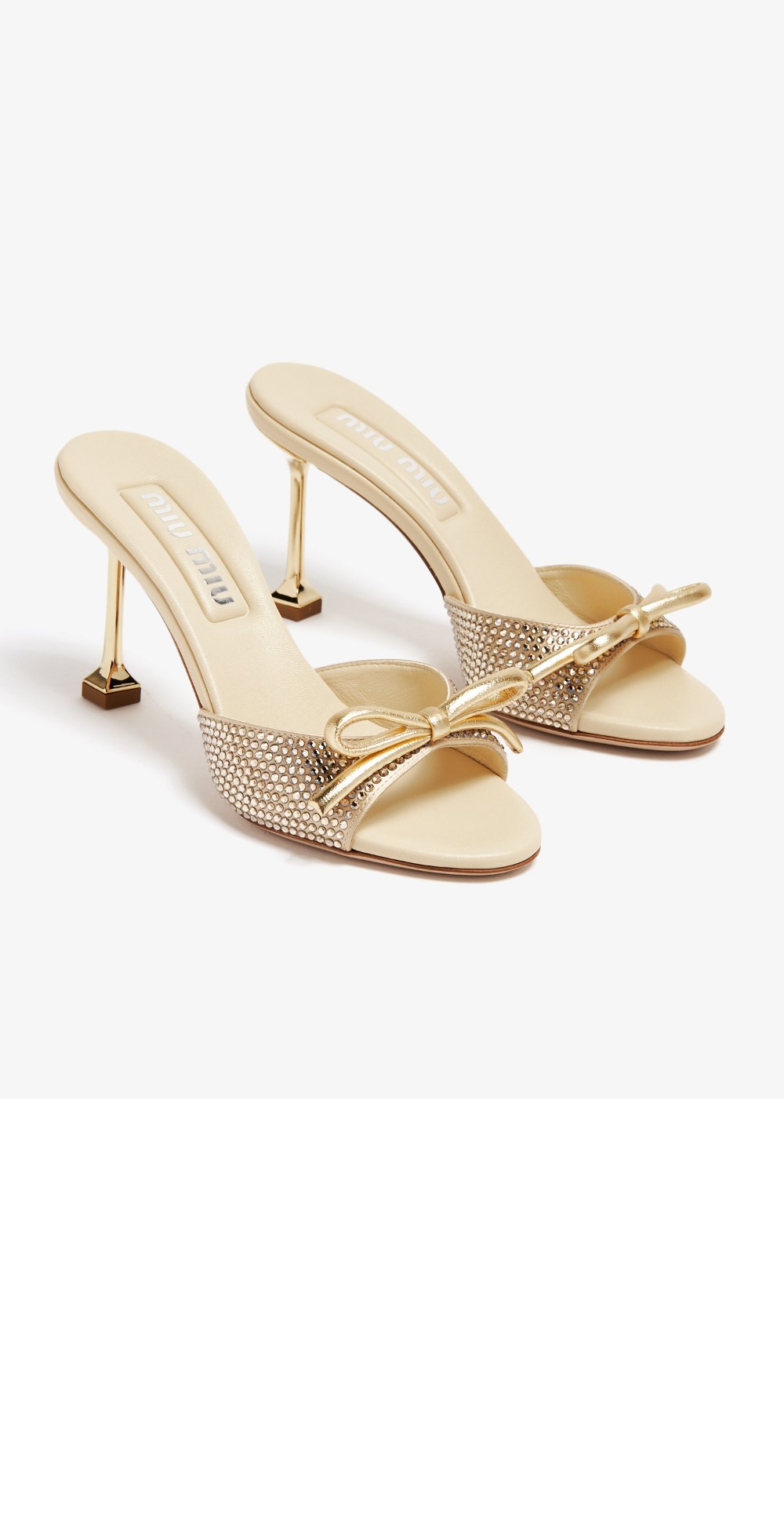 미우미우 버클 장식의 브러쉬드 가죽 슬링백 5XX630