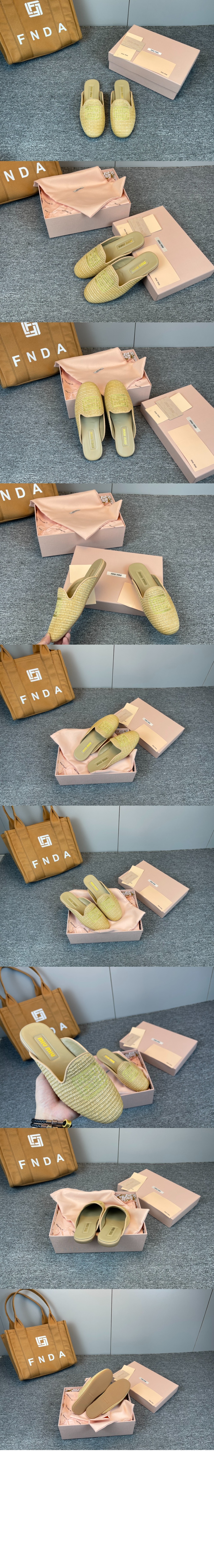 미우미우 양가죽 뮬 5D058E