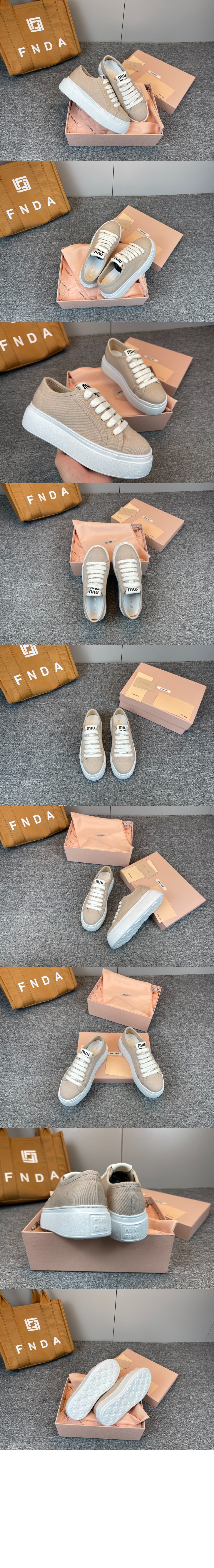 미우미우 데님 스니커즈 5E151E