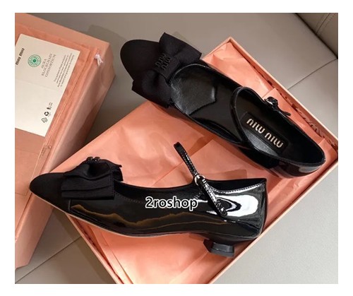 미우미우 리본 펌프스 하이힐 2.5CM