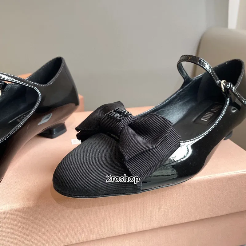 미우미우 리본 펌프스 하이힐 2.5CM