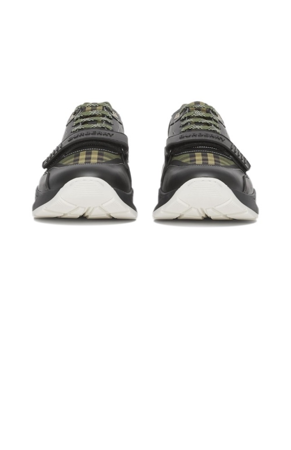 버버리 빈티지 체크 스웨이드 레더 스니커즈 80432021