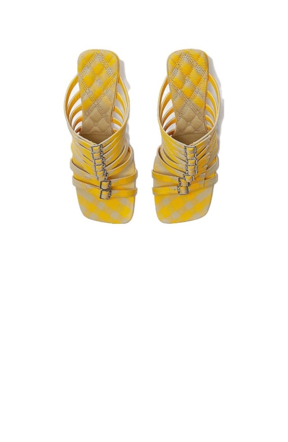 버버리 체크 코튼 스텝 샌들 80774701