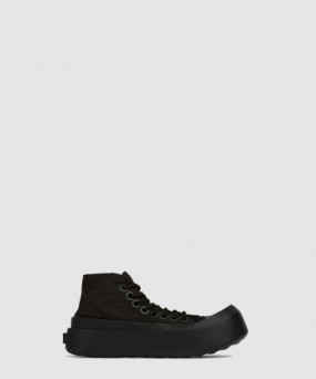 보테가베네타 끈이 달린 나일론 하이탑 스니커즈 741123