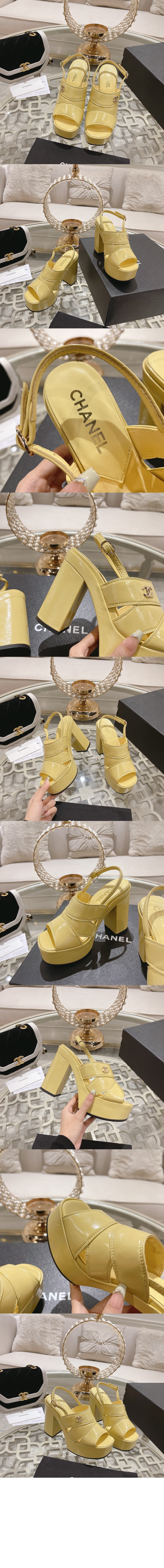샤넬 페이던트 가죽 샌들 G45016