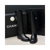 샤넬 가죽 빅 옆 CC로고 롱부츠 24SS 레더 부츠 블랙 G45433