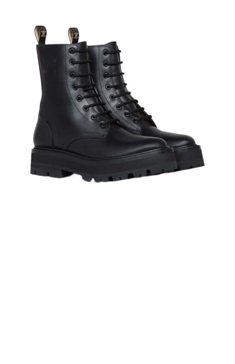 셀린느 트리오페 벌키 레이스업 부츠 345553