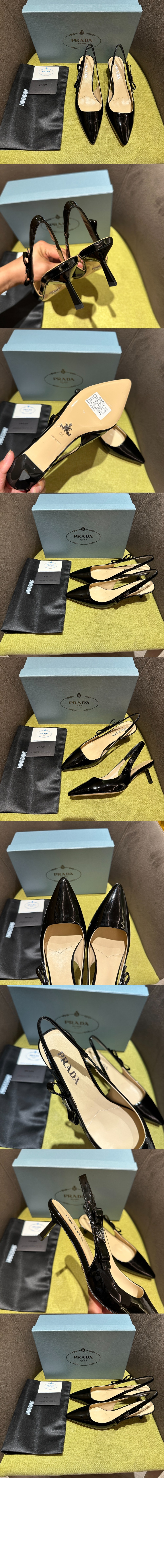 프라다 리본 뒤 빈 샌들 11190N