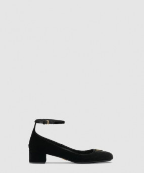 프라다 벨벳 스트랩 펌프스 1I358N