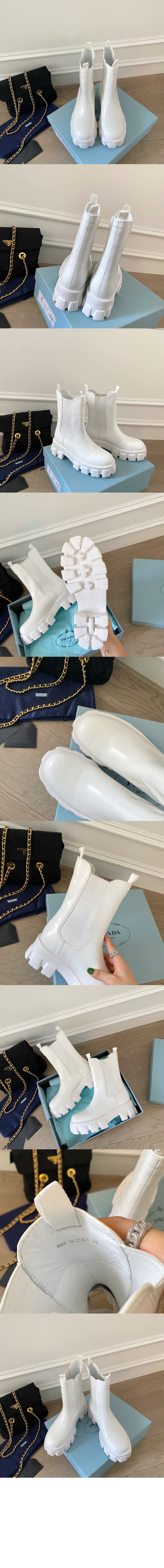 프라다 모노리스 브러시드 레더 부츠 1U749M