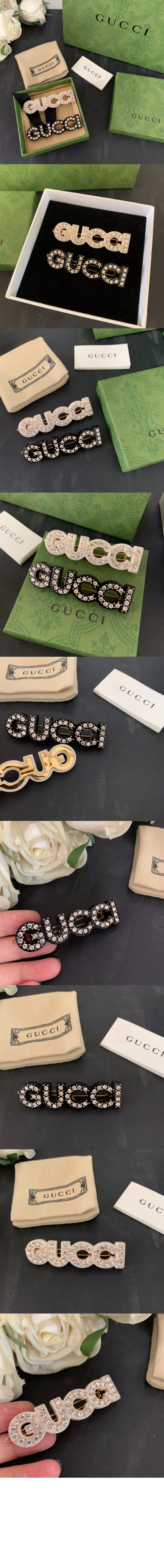 구찌 크리스탈 머리핀 657510