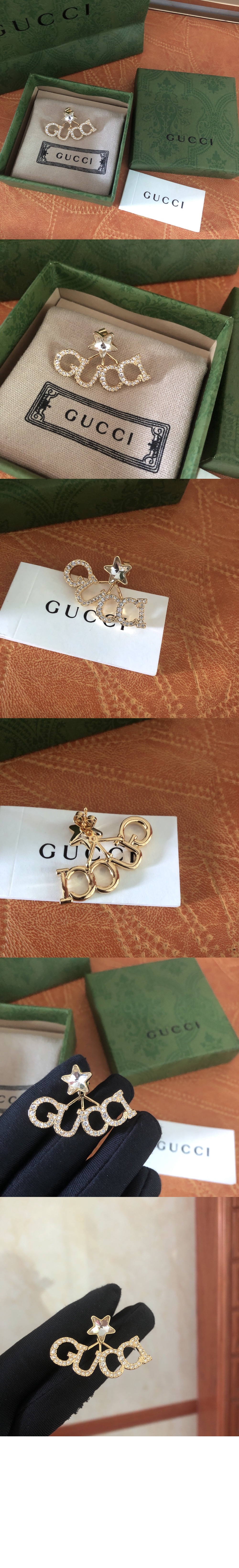 구찌 스크립트 싱글 귀걸이 679056